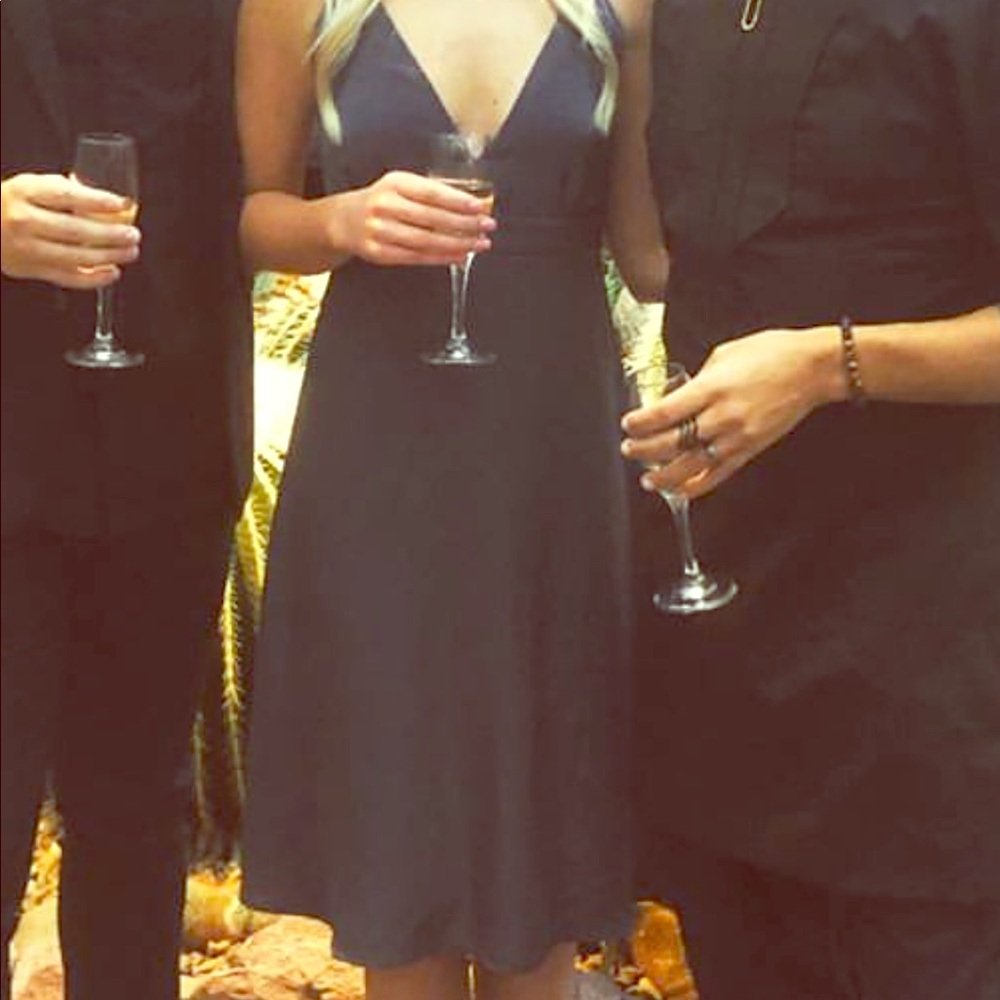 LULU olive green cocktail dress
